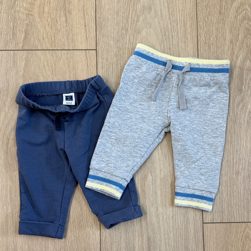 Janie and Jack Navy and Gray Joggers for Kids